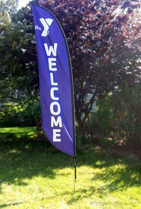 feather convex banner flag