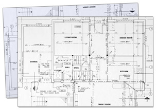 Blueprints and Architectural Line Drawings