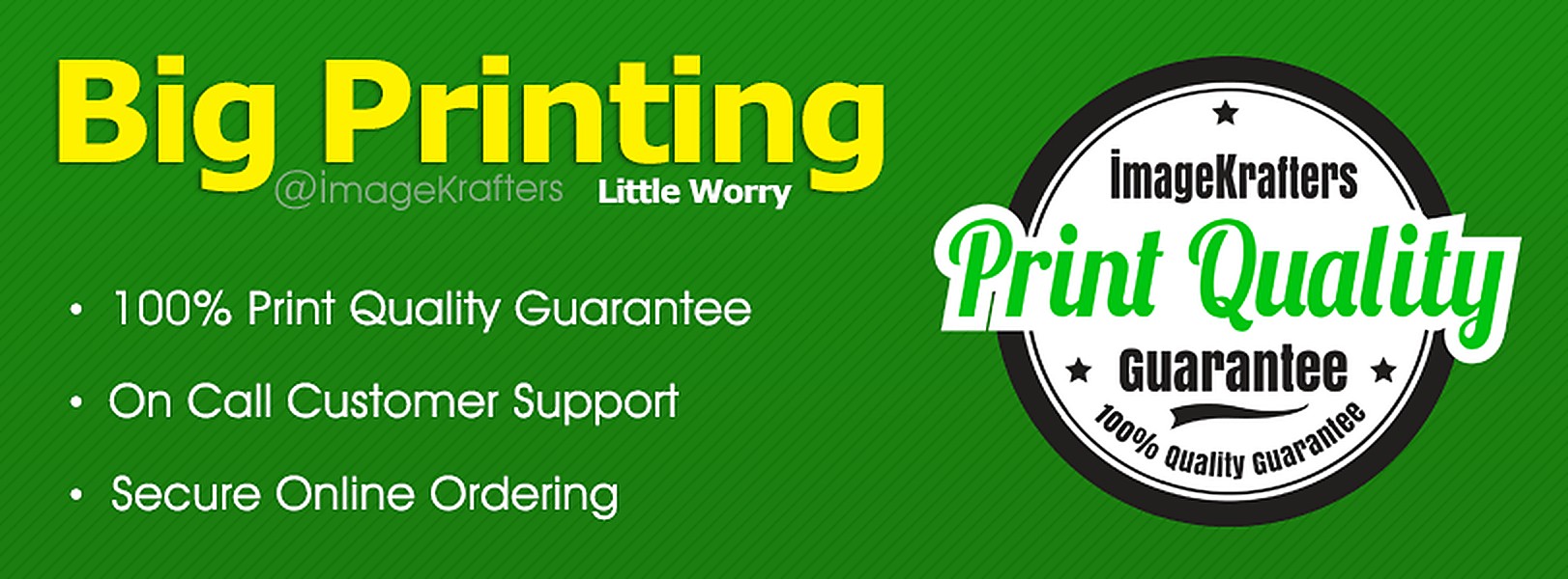 ImageKrafters printing guarantee