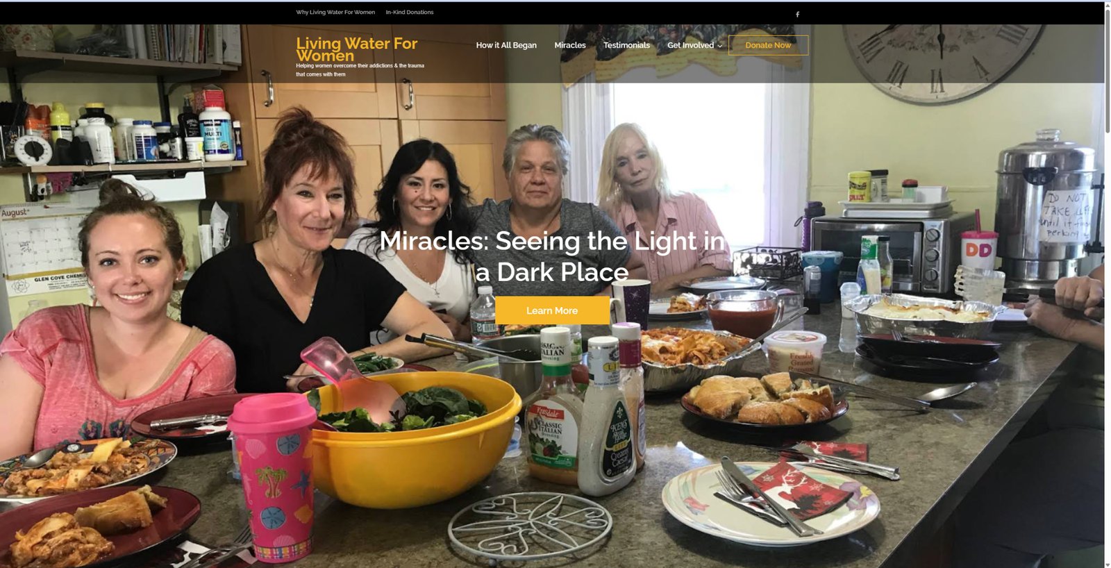 livingwaterforwomen.org homepage website preview